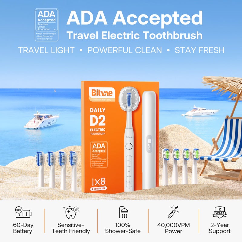 Bitvae Ultrasonic Electric Toothbrush - Rechargeable Sonic Electric Toothbrush - Image 2