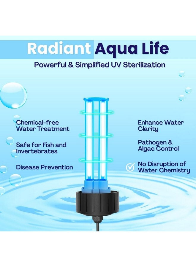 Flexzion UV Light for Pond - 9W Small Pond UV Light, 2113 Gal Capacity, 1500L/H UV Pond Clarifier for Outdoor Ponds, Clears Water in Days (CUV-109A) - Image 4