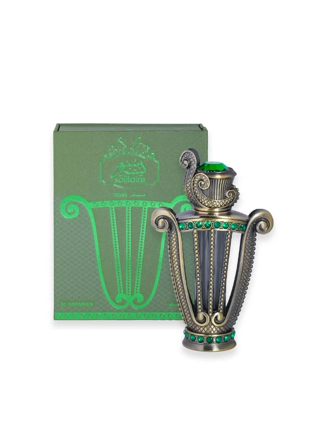 Al Haramain Solitaire Musk 12ml | Concentrated Perfume Oil | Bold, Warm & Long-Lasting | Unisex Fragrance