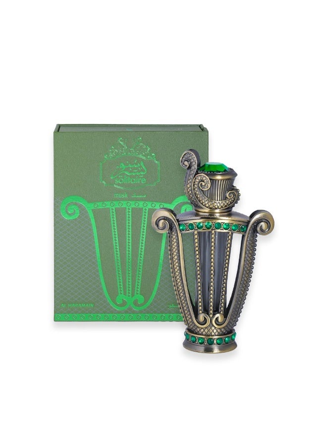 الحرمين سوليتير مسك 12 مل | زيت عطري مركز | جريئة ودافئة وطويلة الأمد | عطر للجنسين - Image 2