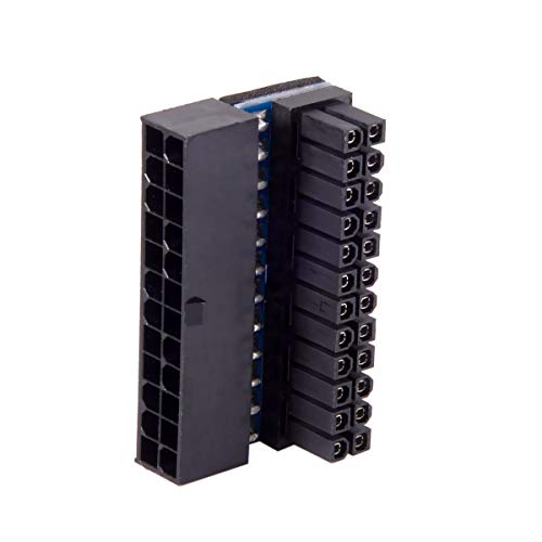 JSER ATX 24Pin Female to 24pin Male 90 Degree Power Adapter Compatible for Mainboard Motherboard Desktops PC Supply - Image 3