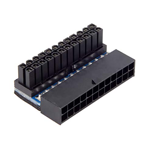 JSER ATX 24Pin Female to 24pin Male 90 Degree Power Adapter Compatible for Mainboard Motherboard Desktops PC Supply - Image 2
