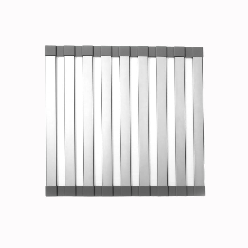 Mistifi Large Rollable Dish Drying Rack,Over The Sink Drying Rack Sink Cover Kitchen Sink Accessories Kitchen Rolling up alluminum Drainer, Foldable,Rollable（Black 17.3''） - Image 1