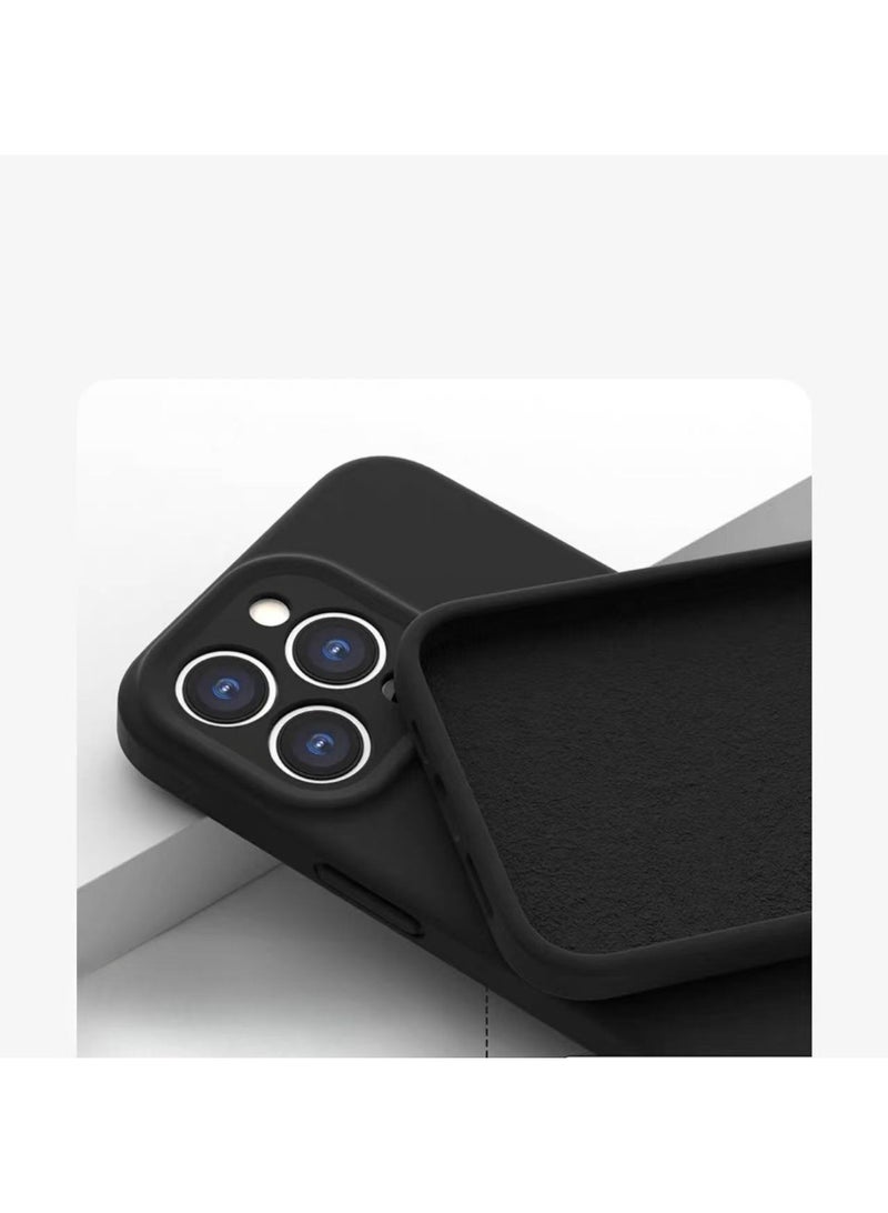 ألترون جراب ALTRONE لهاتف iPhone 16 Pro Max، غطاء سيليكون سائل متوافق مع MagSafe - جراب هاتف نحيف وناعم ومقاوم للصدمات مع حماية لعدسة الكاميرا، مقاوم للخدوش وبصمات الأصابع (أسود مطفي) - Image 3