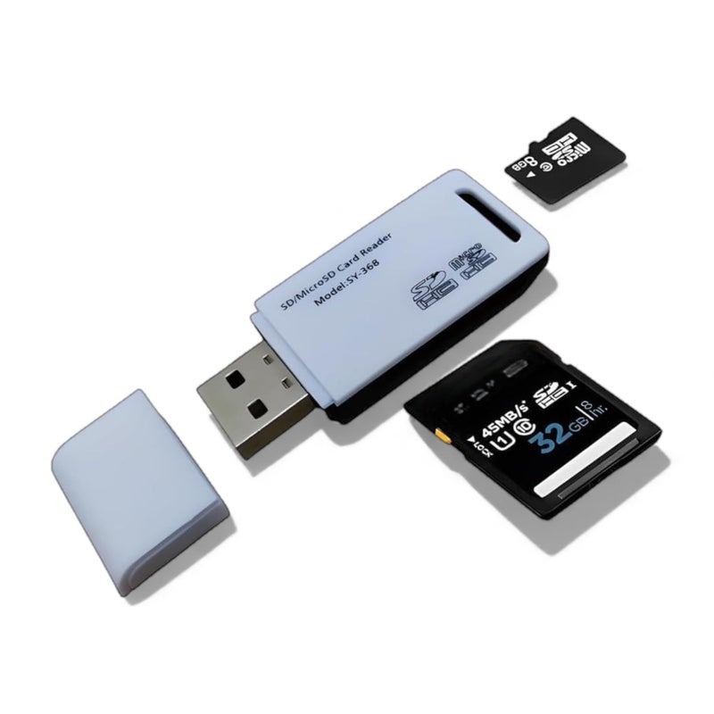 Reader USB 2.0 Memory Card Reader, High Speed 480Mbps Multi-Card Compatible, Supports SD TF MiniSD M2 MS MMC XD Cards, Multicolor