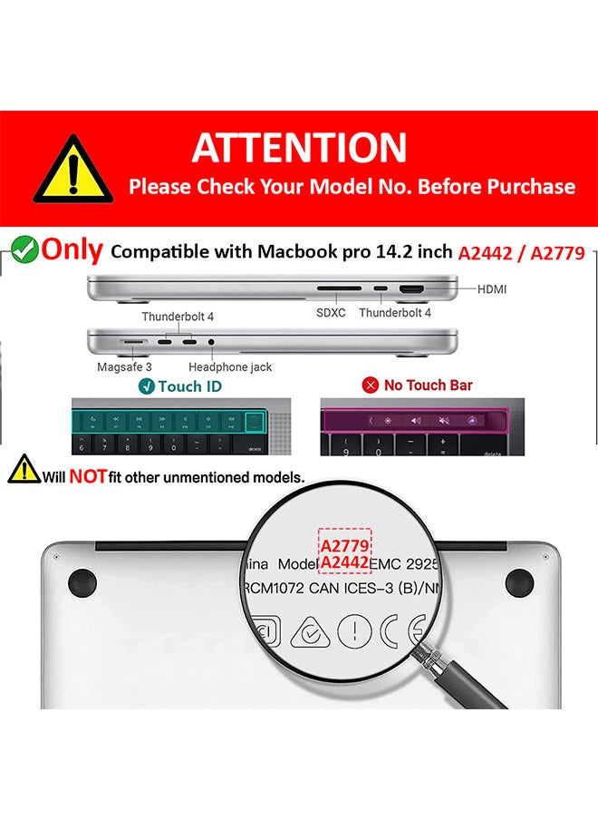 CATANES - MacBook Air 14.2 Inch Case (2023-2021 Release) Models A2442 / A2779 Plastic Hard Shell Case White - Image 1