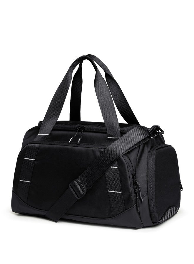 Prokva Small Gym Bag for Men, Travel Duffle Bag with Shoe Compartment, 16L Carry On Weekender Duffel Bag for Sports, Workout and Travel, Black - Image 1