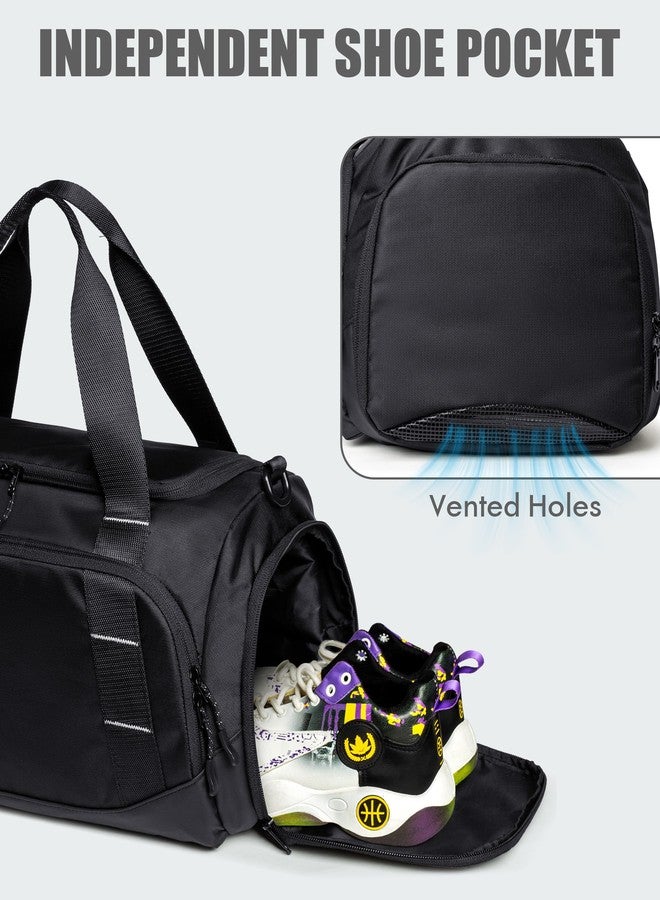 Prokva Small Gym Bag for Men, Travel Duffle Bag with Shoe Compartment, 16L Carry On Weekender Duffel Bag for Sports, Workout and Travel, Black - Image 3