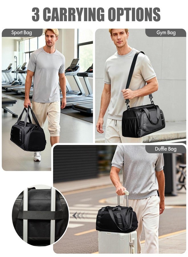 Prokva Small Gym Bag for Men, Travel Duffle Bag with Shoe Compartment, 16L Carry On Weekender Duffel Bag for Sports, Workout and Travel, Black - Image 5