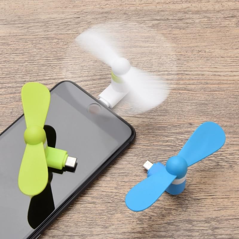 Elexolik Mini Portable Type-C USB fan Any Android Smartphone and Typ-C Output Port for Kids, Adults, Kitchen, Travle, Indoor & Outdoor Use (1Pc, Color May Vary) - Image 1