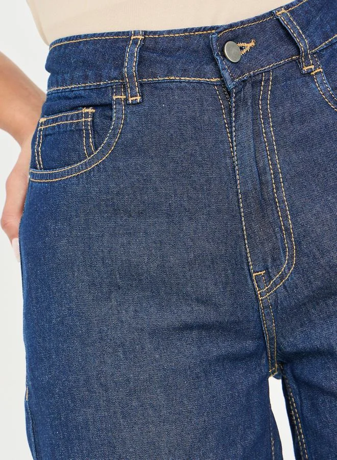 Styli High Waist Wide Leg Denim Jeans