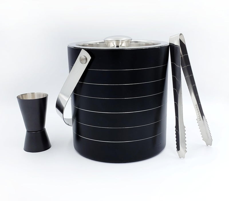 EVK® Double Walled Stainless Steel Insulated Ice Bucket with Lid and Ice Tong and peg Measure | Keeps Ice Cold for 6h Perfect for Home bar, Gifting, Parties(1.5L) - Image 1