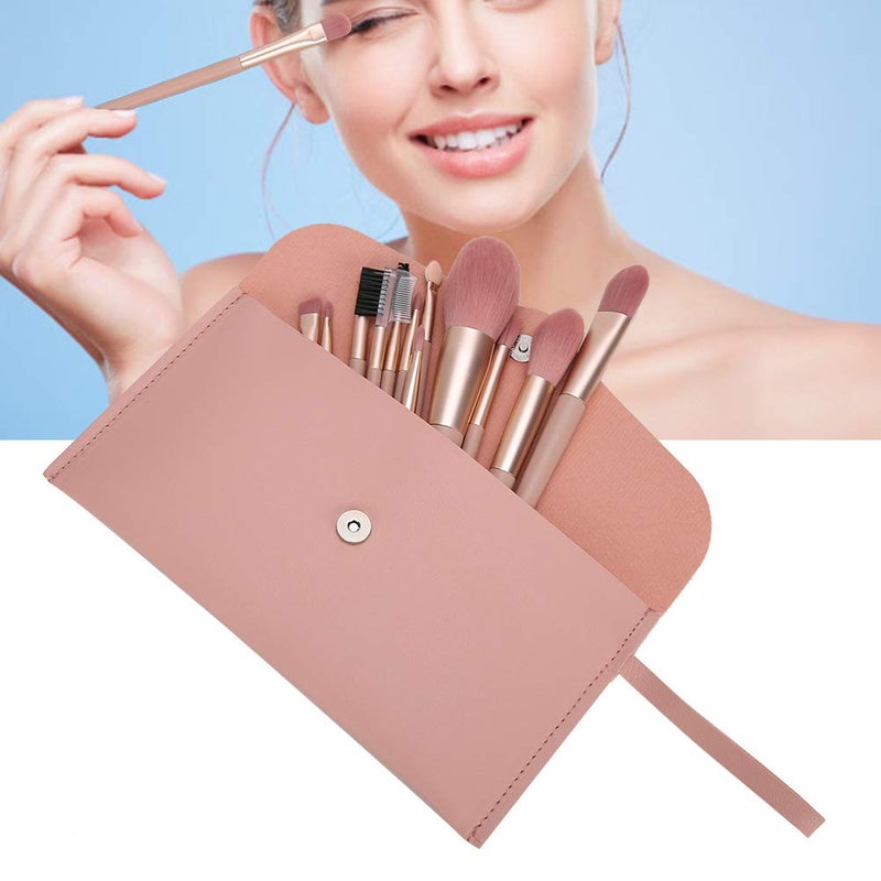 Makeup Brush Set, Soft Artificial Fiber Powder Blush Eyeshadow Brushes, 12 - Piece Cosmetic Tool Kit with Storage Bag for Flawless Face and Eye Makeup Application - Image 4