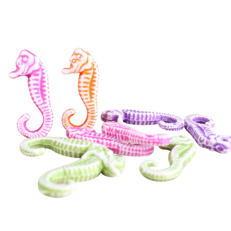 pcs Resin Miniature Seahorse Landscape DIY Kit Plant Pots Bonsai Craft Decor (Random Color) - Image 2