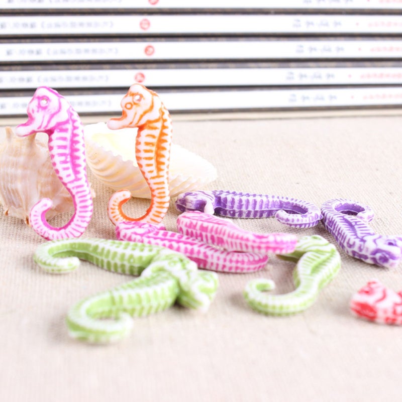 pcs Resin Miniature Seahorse Landscape DIY Kit Plant Pots Bonsai Craft Decor (Random Color) - Image 1
