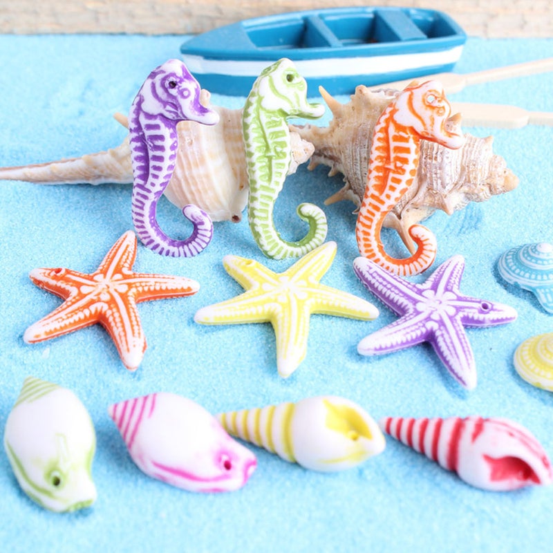 pcs Resin Miniature Seahorse Landscape DIY Kit Plant Pots Bonsai Craft Decor (Random Color) - Image 5