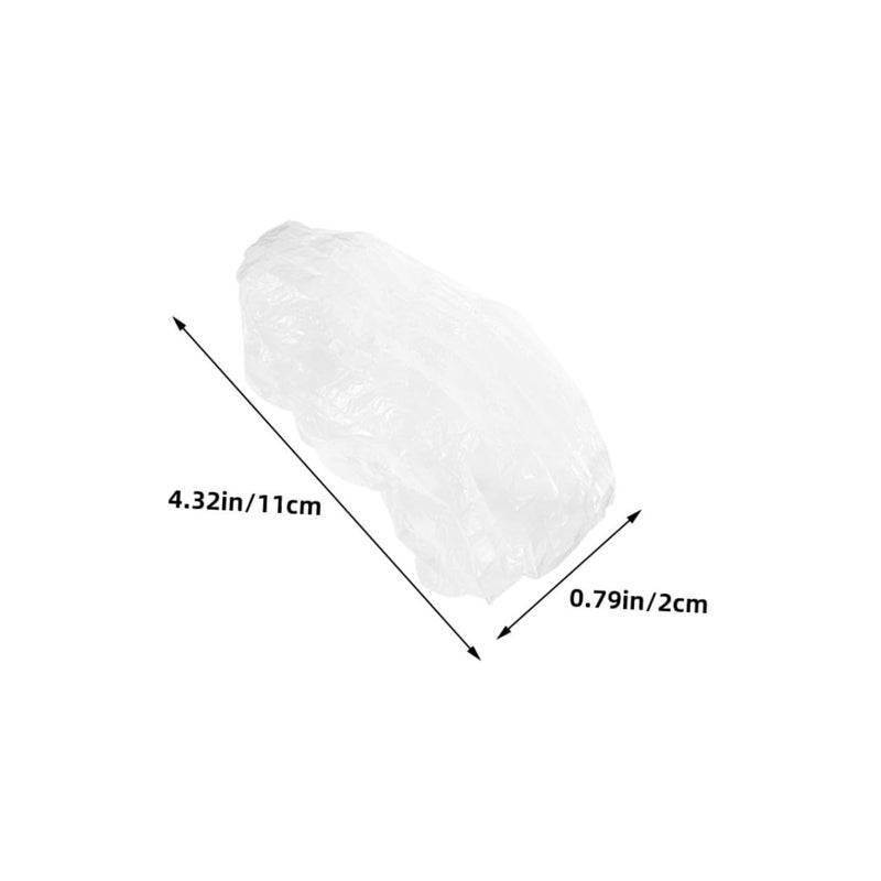 300pcs Disposable Waterproof Shower Caps For Women Elastic Plastic Hair Protection Bath Hats - Image 3