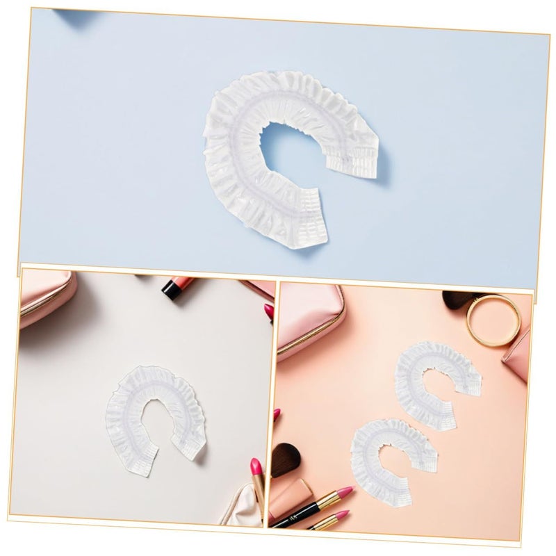 300pcs Disposable Waterproof Shower Caps For Women Elastic Plastic Hair Protection Bath Hats - Image 4