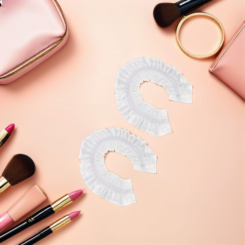 300pcs Disposable Waterproof Shower Caps For Women Elastic Plastic Hair Protection Bath Hats - Image 5