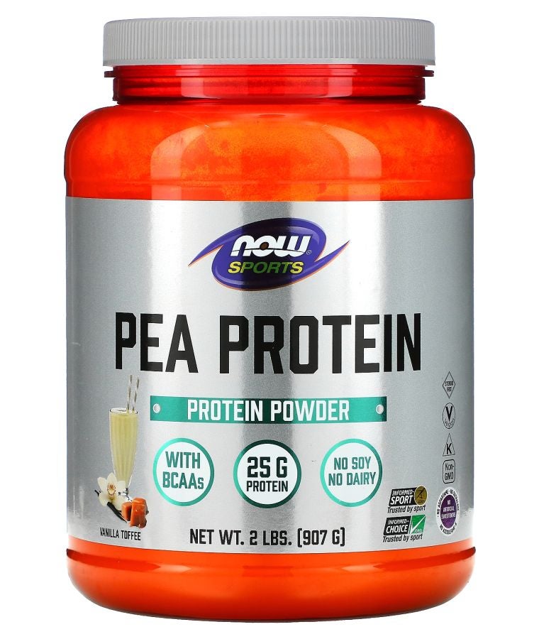 now Sports Pea Protein Vanilla Toffee 2 lbs (907 g)