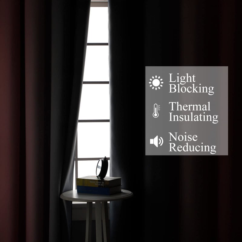 Estelar Textiler Ombre Grey and Pink Blackout Curtains 72 Inch Length 2 Panels  Full Room Darkening Blackout Curtains for Bedroom  Grommet Thermal Insulated Gradient Drapes for Kids Room  52x72 Inch - Image 3