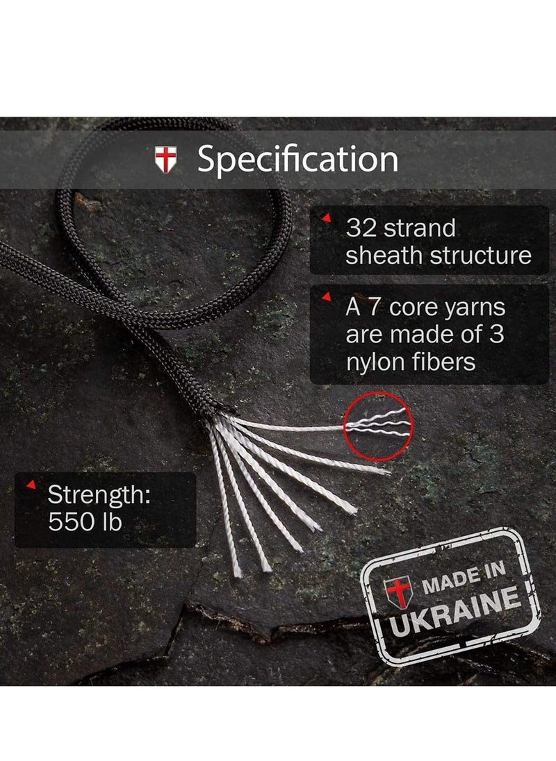 Generic - Rope Mil-Spec Para Cord Mil Spec Commercial Grade 550Lb Camping Rope Hiking Survival Boy Scout Parachute Cord Outdoor Hammock 550 Paracord - Image 1