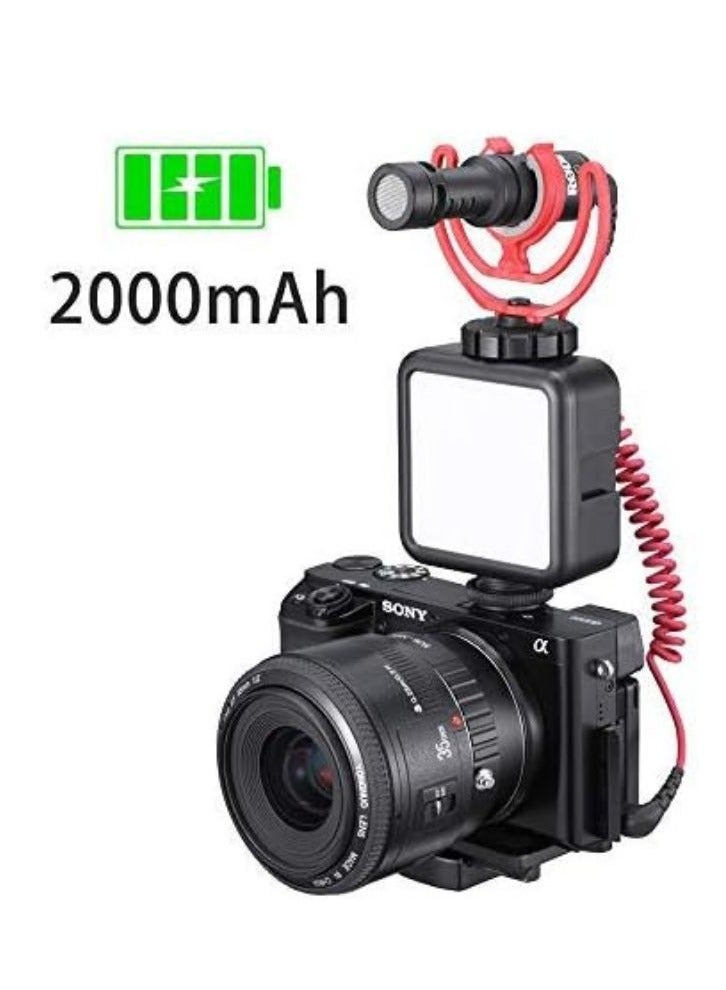 ULANZI VL49 2000mAh LED Video Light W 3 Cold Shoe Rechargeable Soft Light Panel Portable Photography Lighting For DJI OSMO Sony DSLR Canon Camera GoPro - view 3