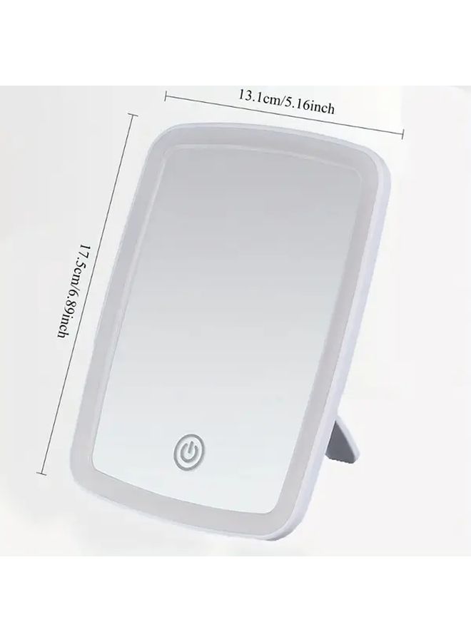 LED Portable Folding Makeup Mirror USB Charging Three Colors 400mAh - Image 4