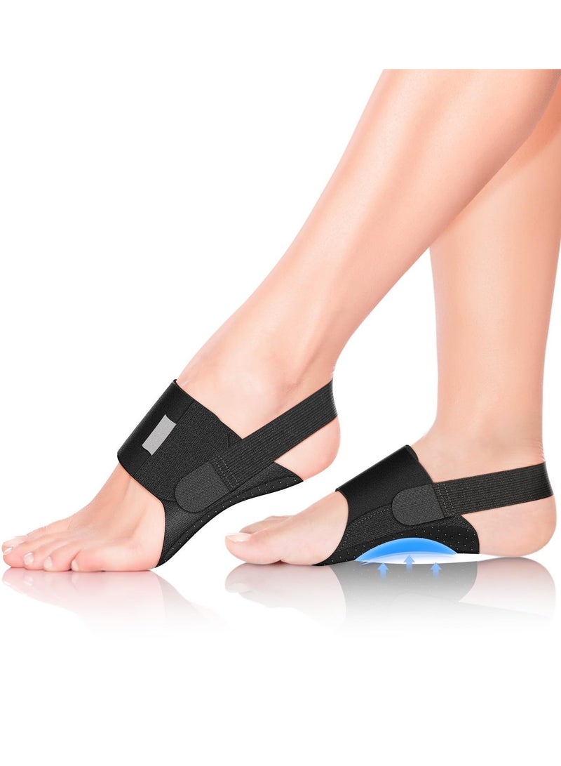 GUDOO Arch Support Braces for Plantar Fasciitis Relief Upgraded Non-Slip Wearable Arch Support w/Built-in Orthotics Adjustable Bands W/Gel Pads for Flat Feet High Fallen Arch - Image 1