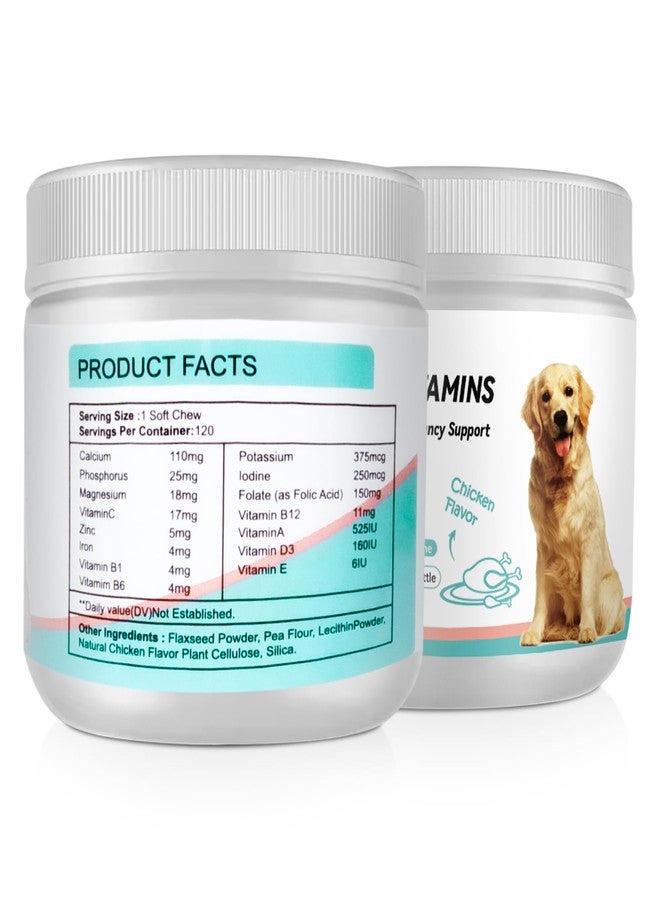MR Ros Dog Vitamins and Supplements - Chewable Dog Prenatal Vitamins for Large and Small Breed - Multivitamin Supplement for Health Support and Development - 120 Soft Chews - Image 2