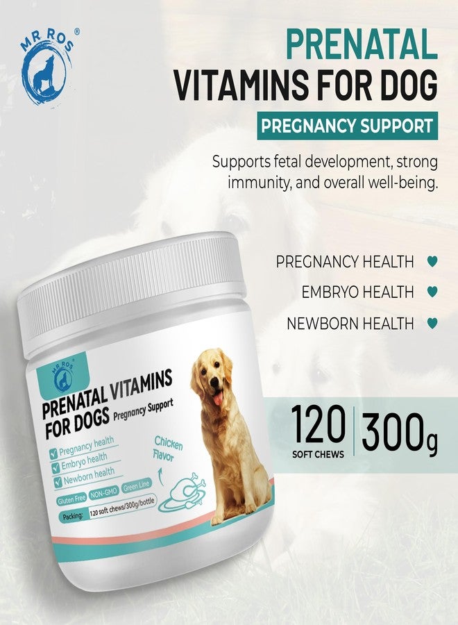 MR Ros Dog Vitamins and Supplements - Chewable Dog Prenatal Vitamins for Large and Small Breed - Multivitamin Supplement for Health Support and Development - 120 Soft Chews - Image 4