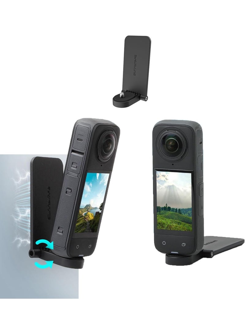 Insta360 X4 Magnetic Bracket Compatible with Insta360 Camera, Magnetic Steering Bracket with 1/4 Screw, Bracket for Insta360 X4/X3/X/GO 3/GO 2/DJI Pocket 3 - Image 1