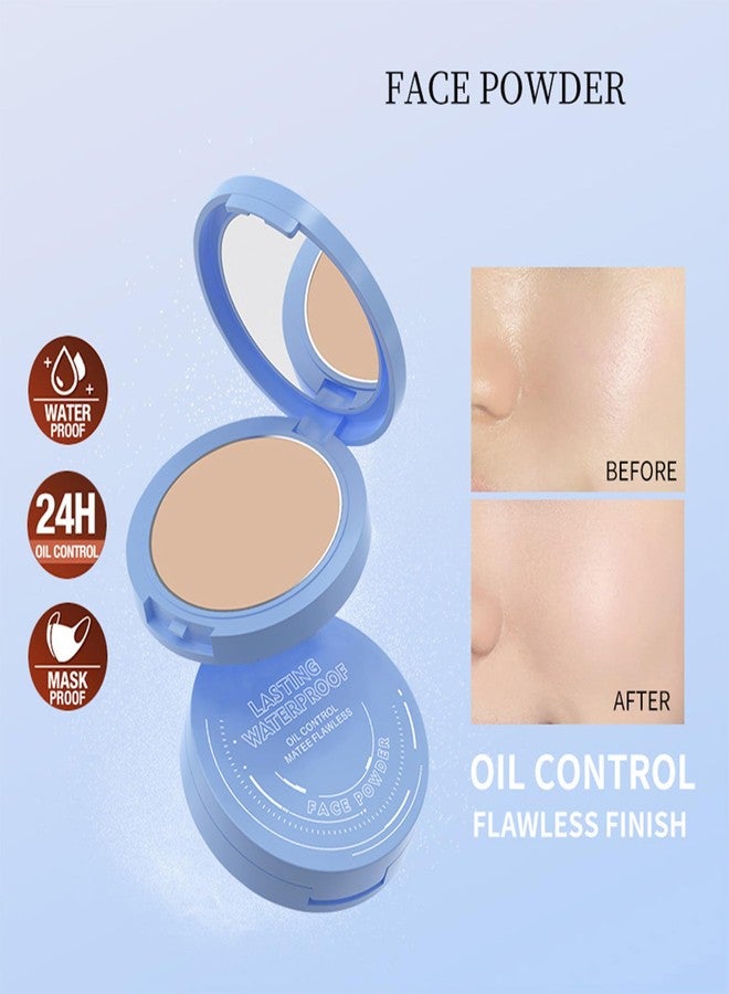 Mallofusa Matte Face Makeup Loose Powder Fine Silk Texture Honey Powder Fixed Makeup Powder Soft Light Water Proofing (#1) Ivory - Image 3