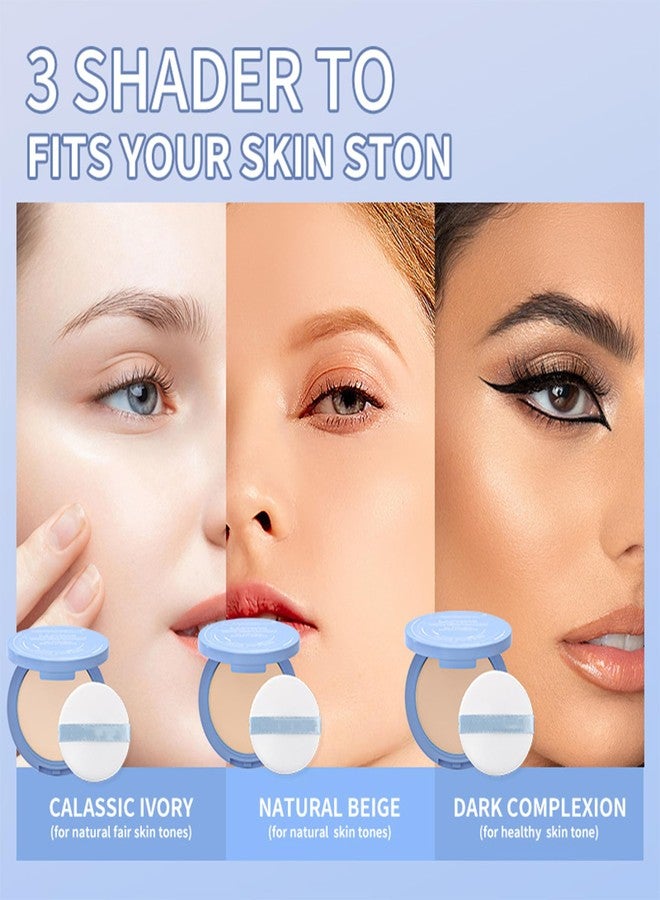 Mallofusa Matte Face Makeup Loose Powder Fine Silk Texture Honey Powder Fixed Makeup Powder Soft Light Water Proofing (#1) Ivory - Image 4