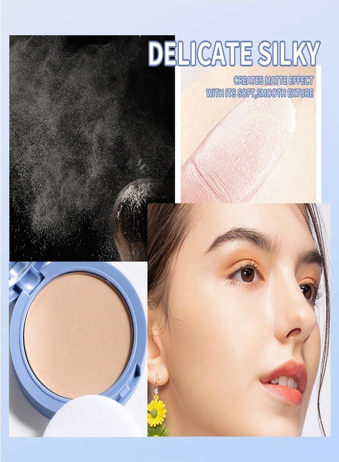 Mallofusa Matte Face Makeup Loose Powder Fine Silk Texture Honey Powder Fixed Makeup Powder Soft Light Water Proofing (#1) Ivory - Image 5