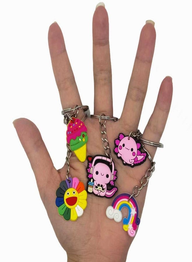 Ella & Emma 30/50/100 Bulk Different Keychains, Mixed Non-Repeat Cute Key Chain for Classroom Prizes Students Incentives Holiday Gifts Party Favors (30pcs Girls Mixed) - Image 3