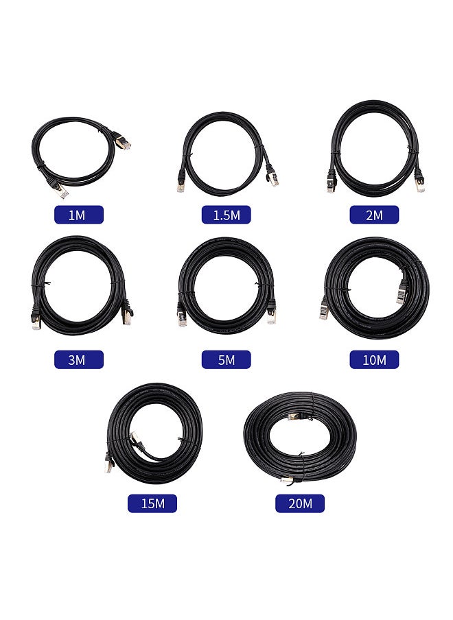 Generic - CAT8 Network Cable 40Gbps 2000MHz Ethernet Cable with Multi-layer Shielding 26AWG Pure Copper Core Gold-plated Interface 15M - Image 1