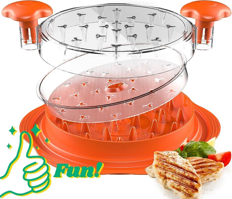 Chicken Shredder with Removable Plate - Manual Meat Shredder Tool with Transparent Lid & Cleaning Brush, Dishwasher Safe Kitchen Gadget for Shredding Chicken, Pork, Beef, Pulled Pork(Black) - Image 2
