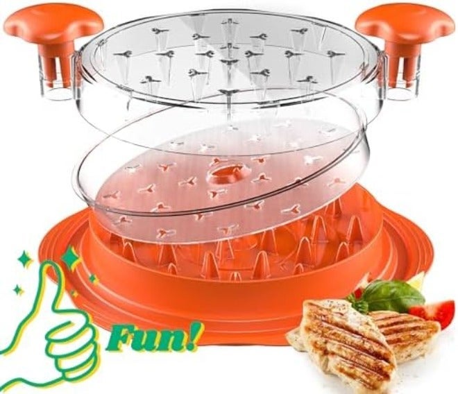 Chicken Shredder with Removable Plate - Manual Meat Shredder Tool with Transparent Lid & Cleaning Brush, Dishwasher Safe Kitchen Gadget for Shredding Chicken, Pork, Beef, Pulled Pork(Black) - Image 4