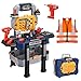 Deejoy Kids Bench with Realistic Tools Electric Drill 79 Pcs Realistic Toy Tools with Clothes Toddler Learning Gift for Boys Girls Age 35 Blue 32x266x144 in - Image 2