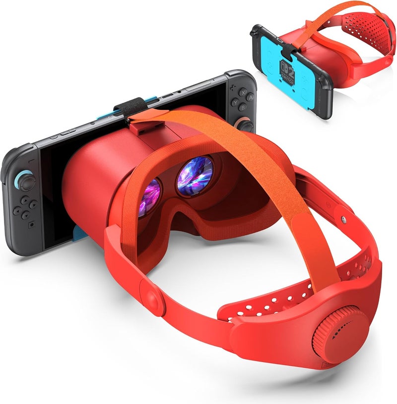 STARTRC GAMES Upgraded VR Headset for Nintendo Switch 2 (2025), Switch 2 Virtual Reality VR Glasses with Adjustable HD Lenses and Comfortable Head Strap, Virtual Boy 3D Goggles for Switch 2 Accessories, Orange&Blue - Image 1