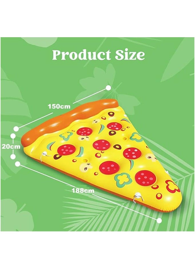 HEXAR - Inflatable Pool Float Water Floating Hammock Swimming Pool Beach Floats Swimming Party Toy Summer Pool Raft Big Swimming Floating Bed/Air Mattress Swimming Float - PIZZA - Image 1