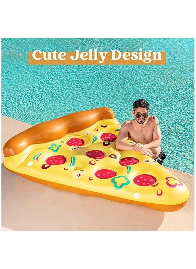 HEXAR - Inflatable Pool Float Water Floating Hammock Swimming Pool Beach Floats Swimming Party Toy Summer Pool Raft Big Swimming Floating Bed/Air Mattress Swimming Float - PIZZA - Image 1