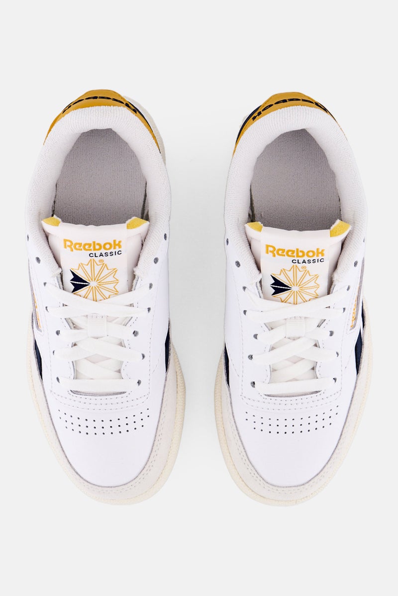 Reebok Kids Boys Club C Revenge Lace Up Tennis Shoes, White  - Image 3