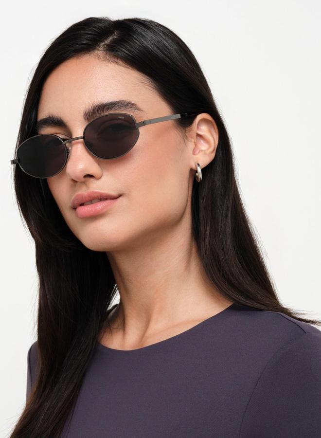 بلاك أوت نظارات شمسية بيضاوية متوهجة للجنسين - Image 5