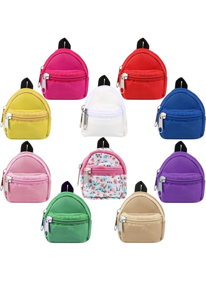 Skylety 10 Pieces Doll Backpacks Doll Bags Mini Zipper Doll Backpacks Cute School Bags Doll Accessories Toy Supplies For Doll Play Sets  - Image 2