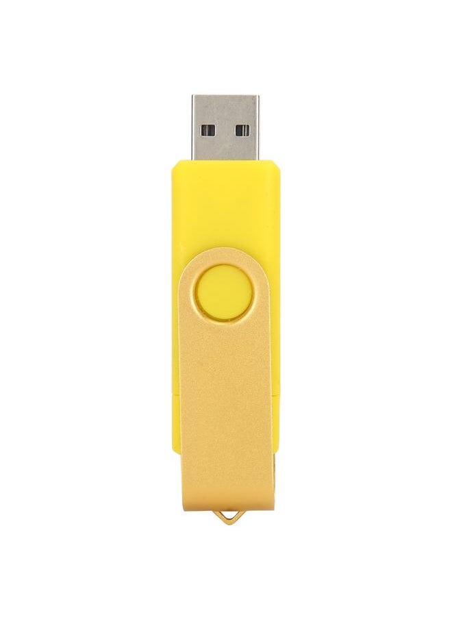 Thoraya - CW10040 Candy USB Flash Drive MicroUSB+USB 2.0 Drive Memory Stick OTG Flash Drive U Disk Yellow 128GB - Image 1