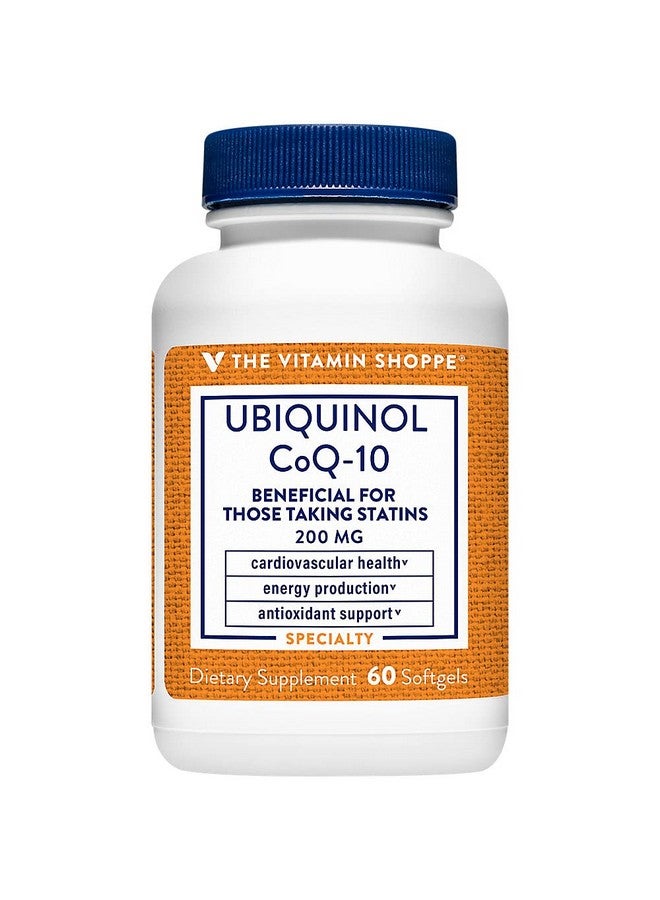 The Vitamin Shoppe Ubiquinol CoQ-10 200mg - Beneficial for Those Taking Statins - Supports Heart & Cellular Health and Healthy Energy Production, Essential Antioxidant - Once Daily (60 Softgels) - Image 2