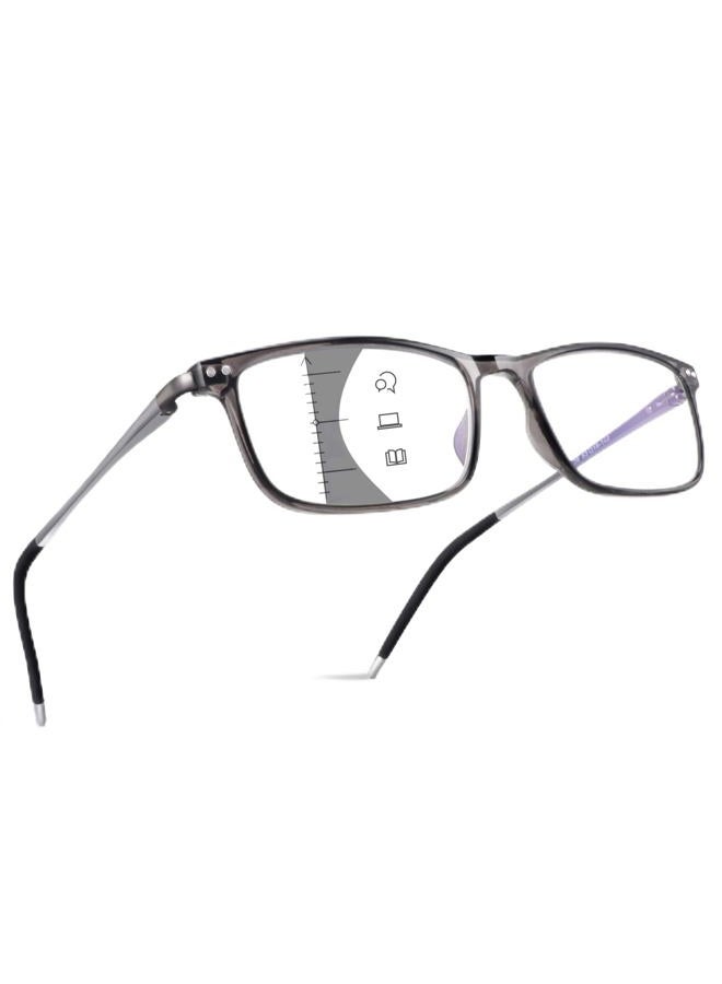 Skyoak Superior Extremely Light Progressive Multifocus Reading Glasses Men, Aluminum Arm TR90 Frame Blue Light Blocking Multifocal Computer Readers Spring Hinge No Line (for Mid-Near Range approx 3ft) - Image 1
