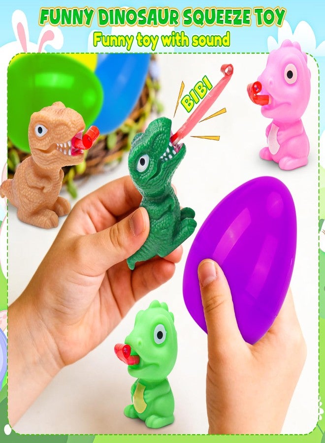 CHILDGO ألعاب ديناصورات عيد الفصح من تشايلدجو للأطفال، عبوة من 6 بيضات عيد الفصح محشوة بألعاب ضغط على شكل لسان ديناصور، ألعاب مسلية ومبتكرة للأولاد والبنات، مثالية لفعاليات البحث عن بيض عيد الفصح، وحشو السلال، وتوزيعات الحفلات. - Image 2